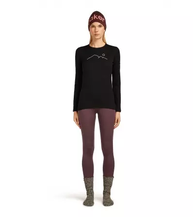 Icebreaker Women's Merino 200 Oasis LS Crewe Rainer Ridge